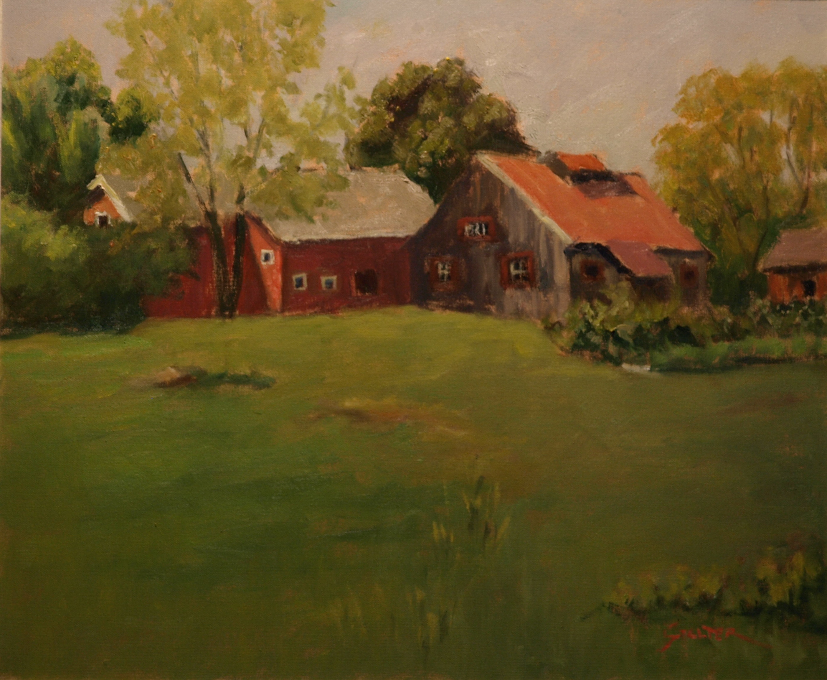 Sullivan Farms, Oil on Canvas, 20 x 24 Inches, by Richard Stalter, $850