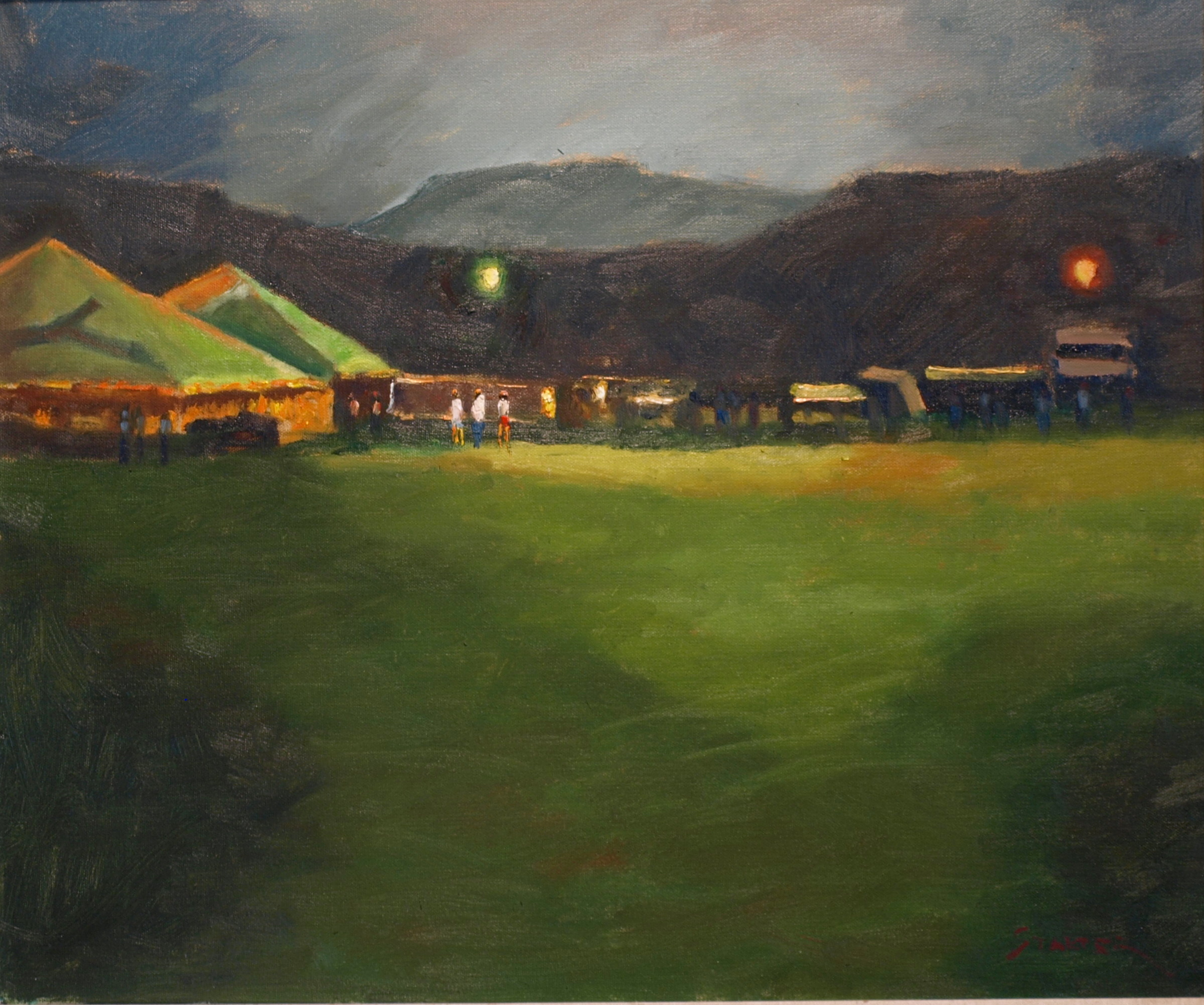 Night at the Fair, Oil on Canvas, 20 x 24 Inches, by Richard Stalter, $750