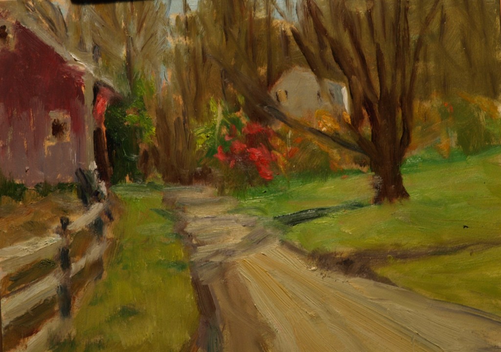 Newton's Autumn, Oil on Canvas on Panel, 9 x 12 Inches, by Richard Stalter, $225