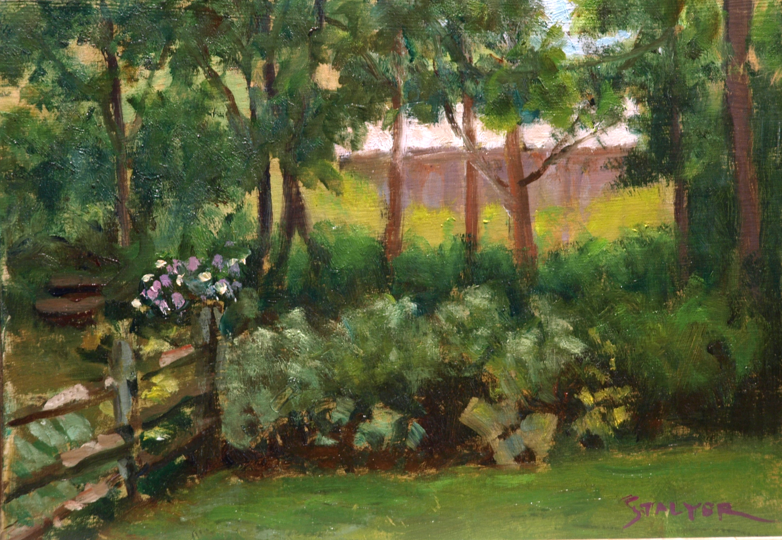 Hunt Hill Farm, Oil on Canvas on Panel, 9 x 12 Inches, by Richard Stalter, $225