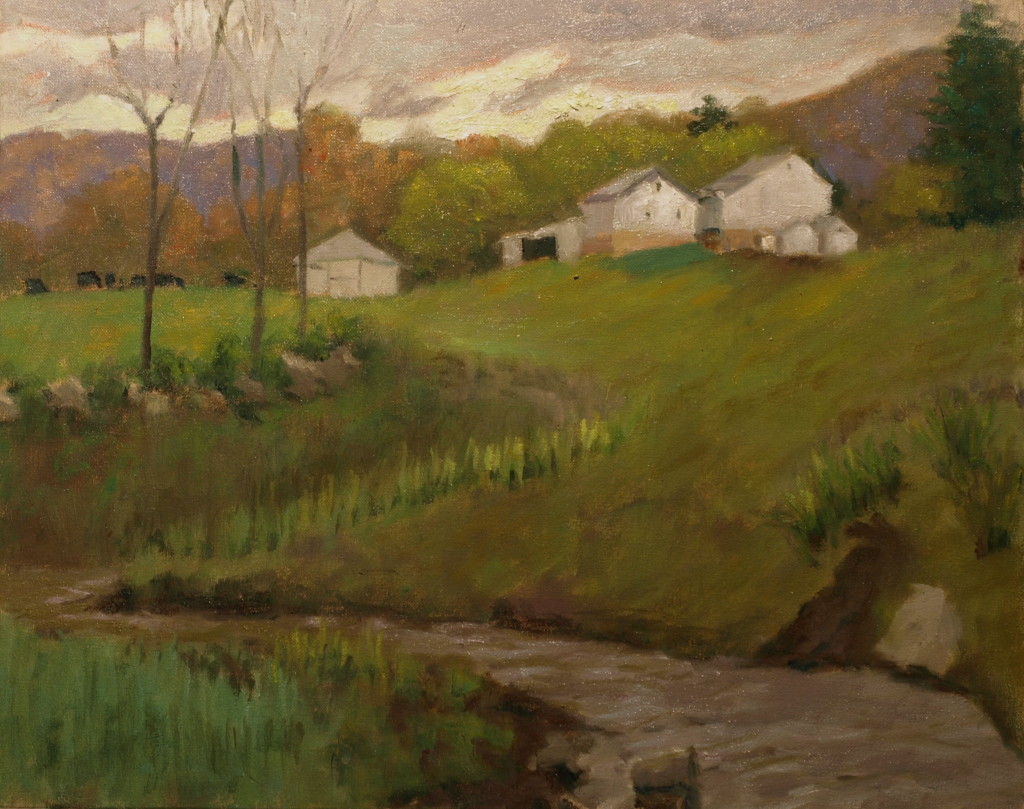 Summer at Smyrski Farm, Oil on Canvas, 16 x 20 Inches, by Richard Stalter, $450