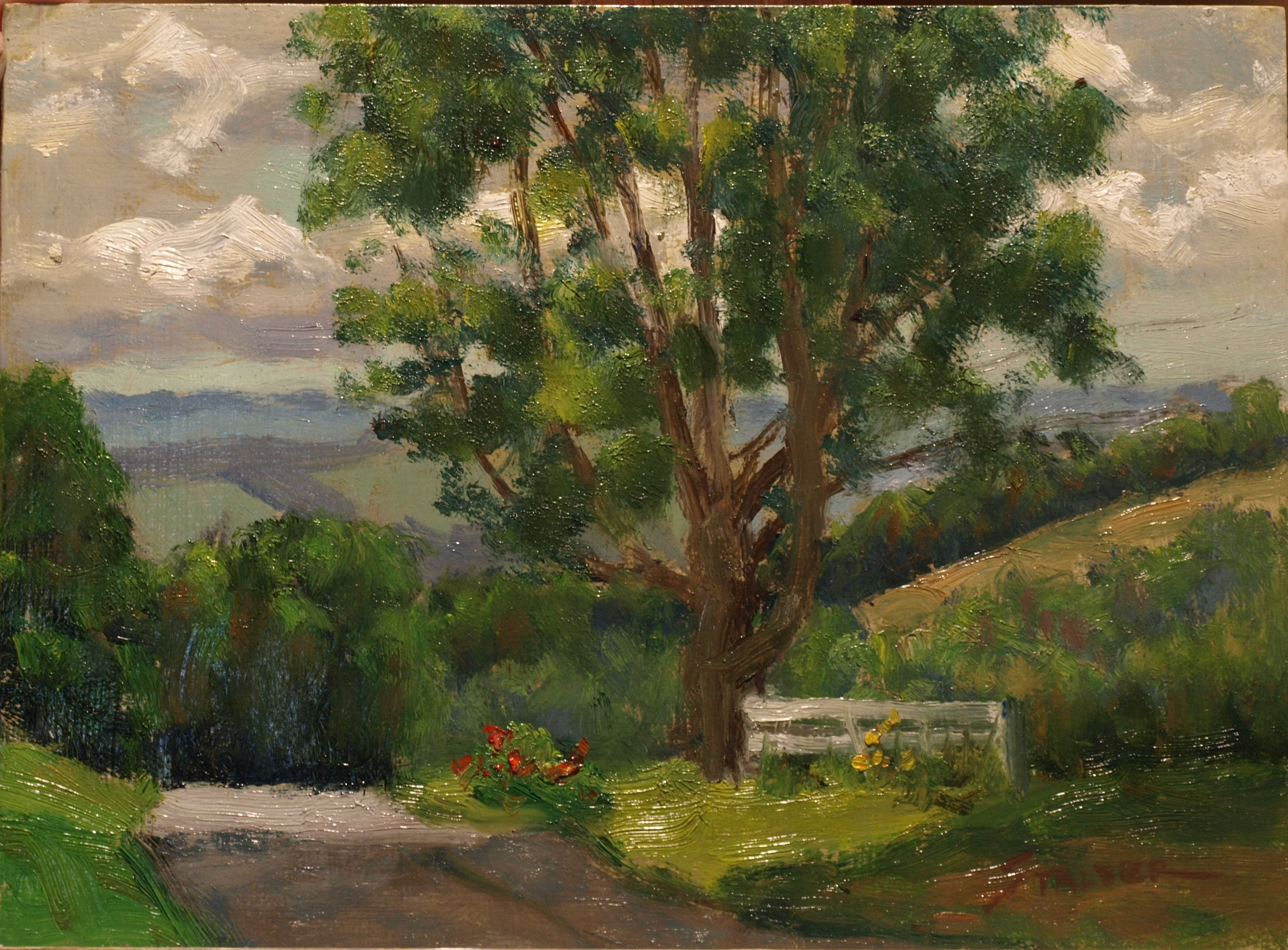 View from Geer Mountain, Oil on Panel, 9 x 12 Inches, by Richard Stalter, $220