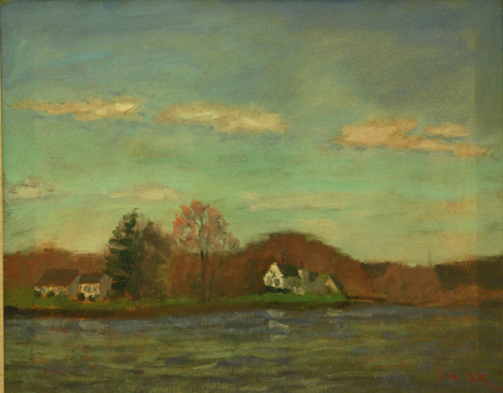 Across Stonington Bay, Oil on Canvas, 16 x 20 Inches, by Richard Stalter, $425