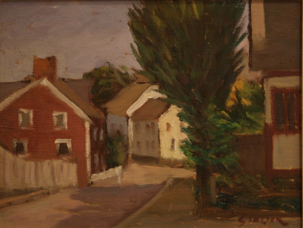 Afternoon Light - Stonington, Oil on Panel, 9 x 12 Inches, by Richard Stalter, $225