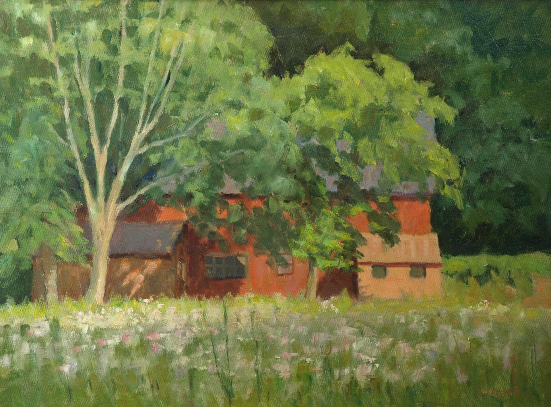 Kent Land Trust, Oil on Canvas, 18 x 24 Inches, by Richard Stalter, $650