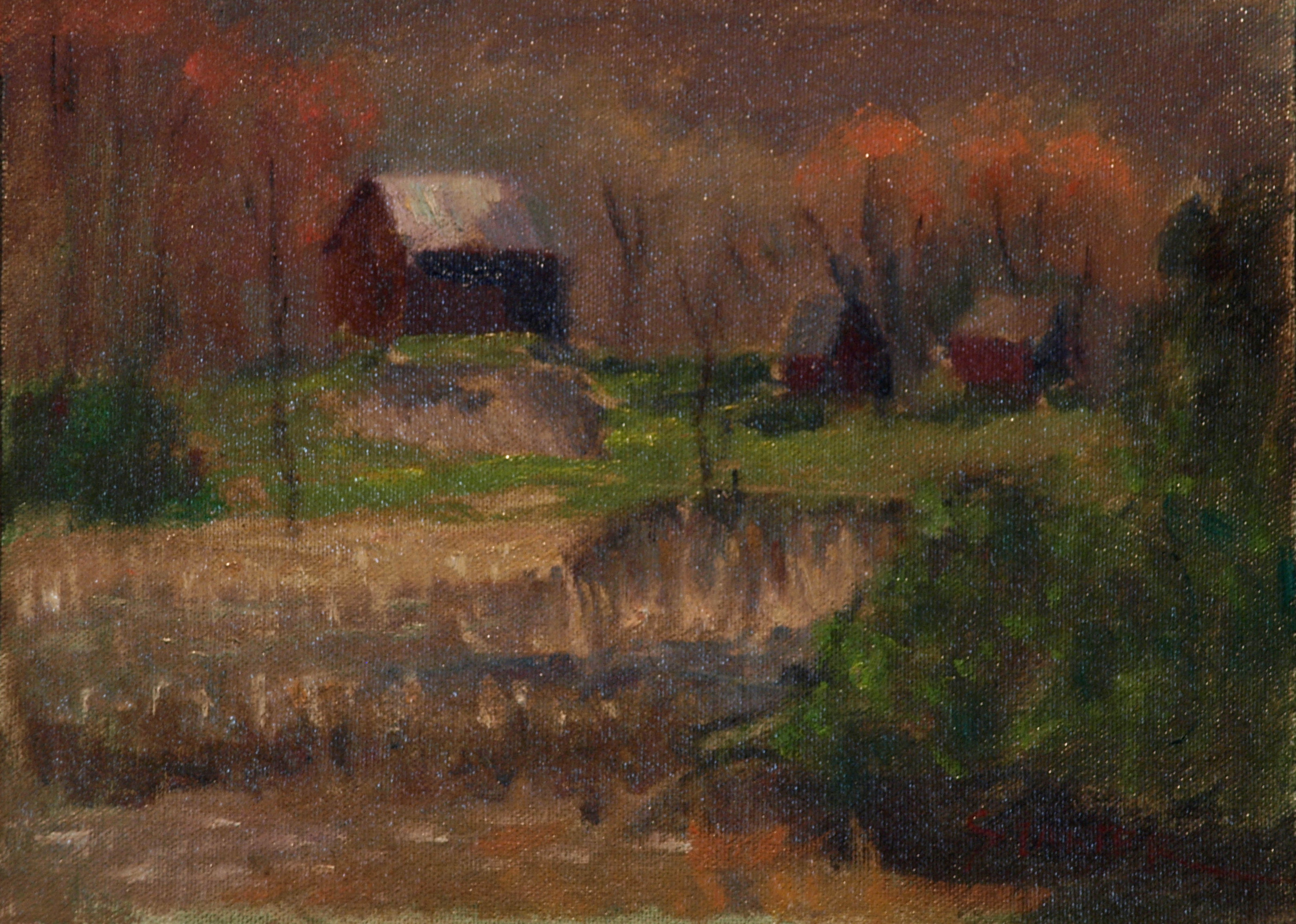 Autumn at Austin's, Oil on Canvas on Panel, 9 x 12 Inches, by Richard Stalter, $225
