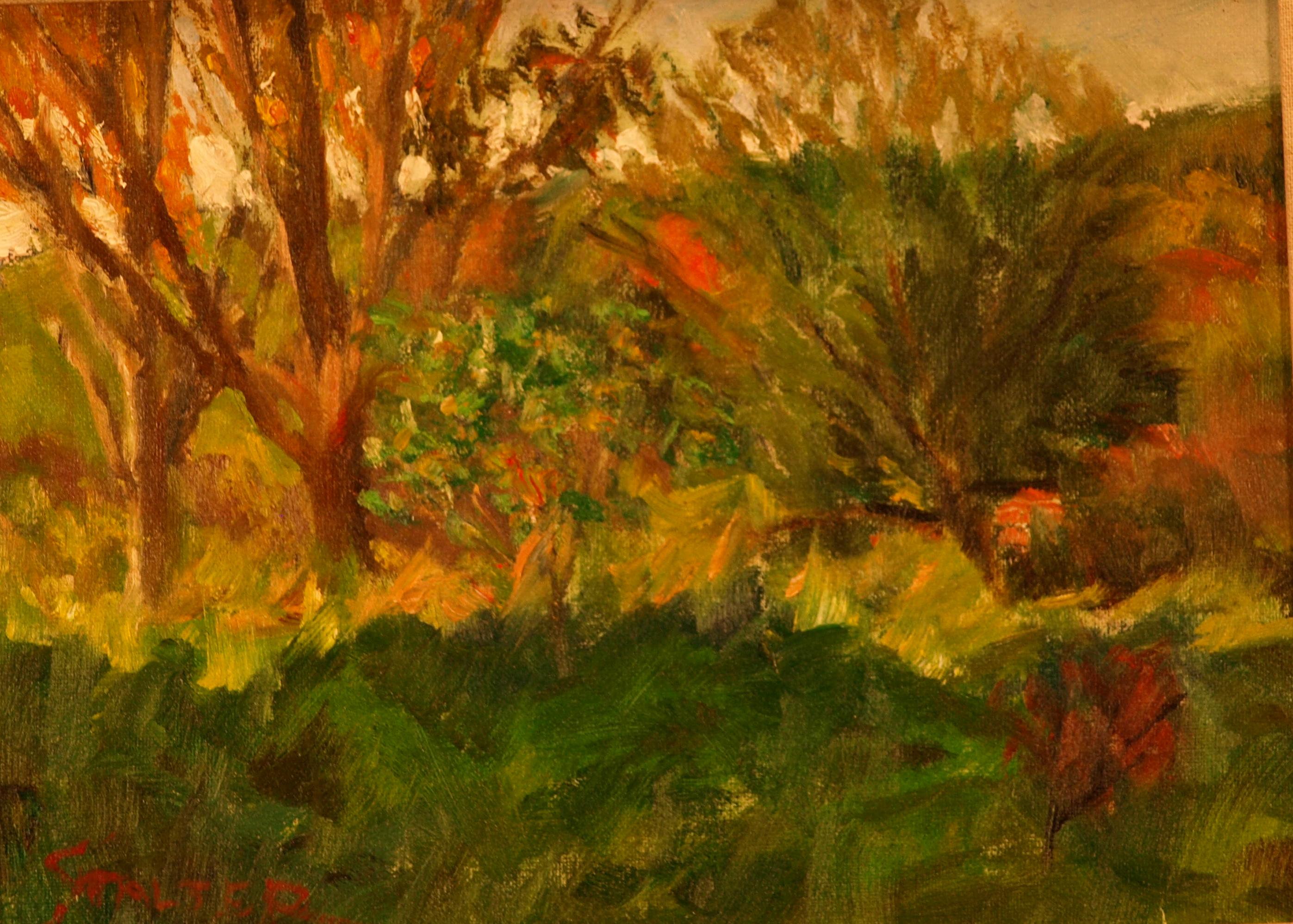Bright Sun and Shadow, Oil on Canvas on Panel, 9 x 12 Inches, by Richard Stalter, $225