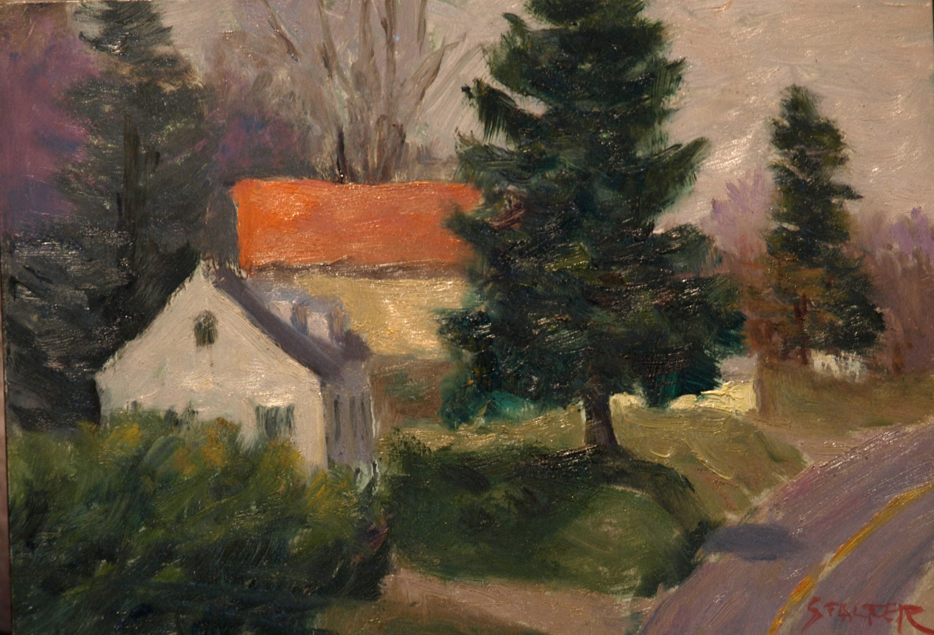 Wingdale, Oil on Canvas on Panel, 9 x 12 Inches, by Richard Stalter, $225