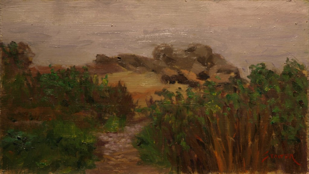 Stonington Marsh # 2, Oil on Linen on Panel, 8 x 14 Inches, by Richard Stalter, $225