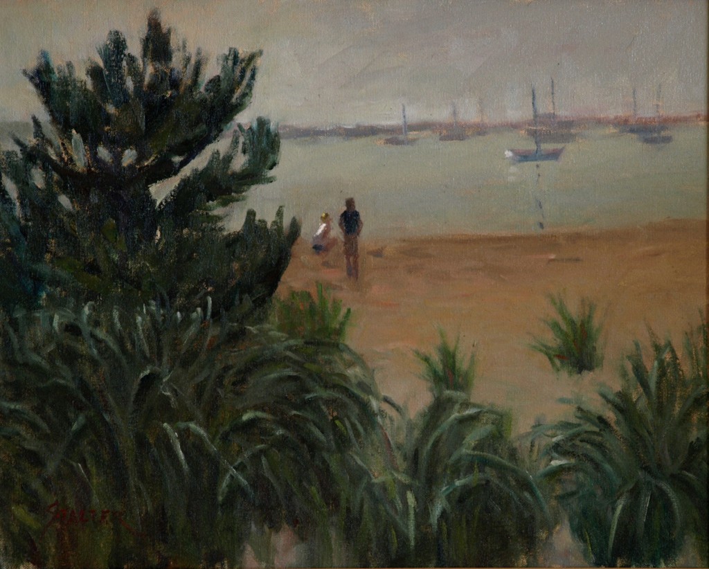 Stonington Beach, Oil on Canvas, 16 x 20 Inches, by Richard Stalter, $425