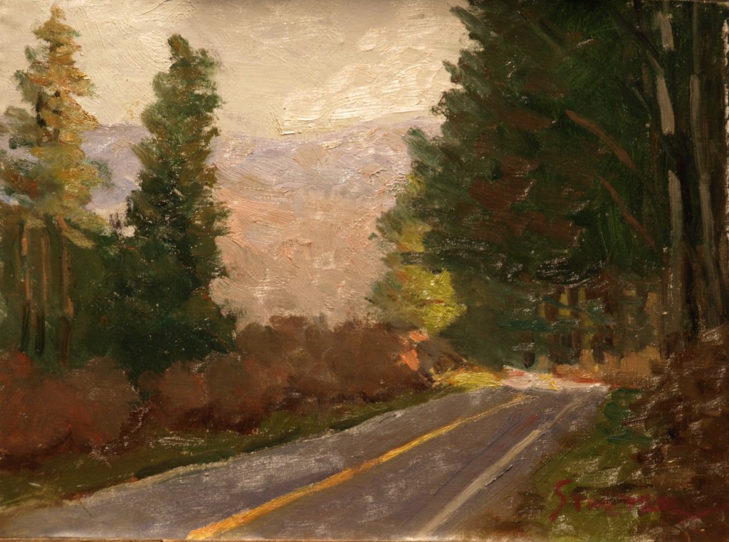 View from the Trail, Oil on Panel, 9 x 12 Inches, by Richard Stalter, $225
